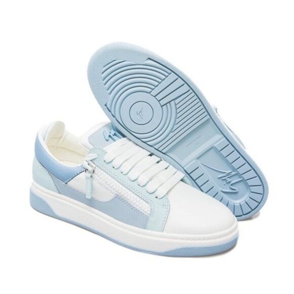 Giuseppe Zanotti Colorblock Leather Double-Zip Sneakers, NWT, Size EU 43 - Picture 16 of 16